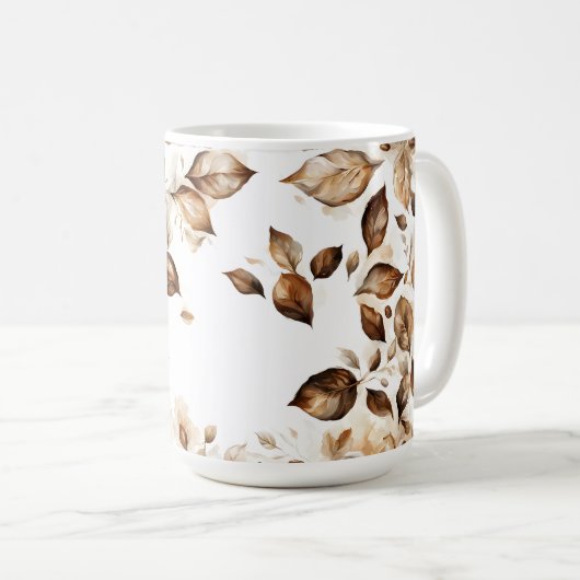 Blätter im Herbst - Kaffeezusatz Kaffeetasse (VorderseiteRechts)