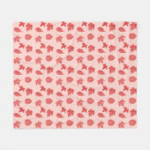 Blätter im Herbst - Korallenfarben Fleecedecke (Vorderseite (Horizontal))