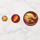 Blätter im Herbst, Kürbis und Erntedank Konfetti (Rückseiten)