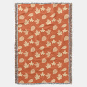 Blätter im Herbst - Mandarine Decke (Vorderseite Vertikal)