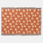 Blätter im Herbst - Mandarine Decke (Vorderseite)