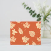 Blätter im Herbst - Mandarine Postkarte (Stehend Vorderseite)