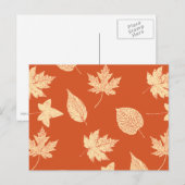 Blätter im Herbst - Mandarine Postkarte (Vorne/Hinten)