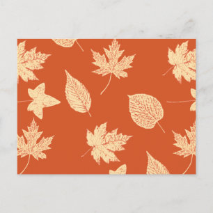 Blätter im Herbst - Mandarine Postkarte