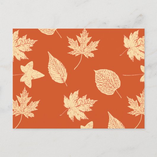 Blätter im Herbst - Mandarine Postkarte (Vorderseite)