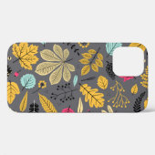 Blätter im Herbst: Nahtloses dunkles Muster Case-Mate iPhone Hülle (Rückseite (Horizontal))