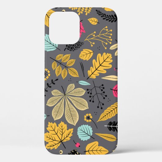 Blätter im Herbst: Nahtloses dunkles Muster Case-Mate iPhone Hülle (Rückseite)