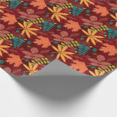 Blätter im Herbst: Nahtloses Naturmuster Geschenkpapier (Ecke)