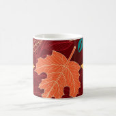 Blätter im Herbst: Nahtloses Naturmuster Kaffeetasse (Mittel)