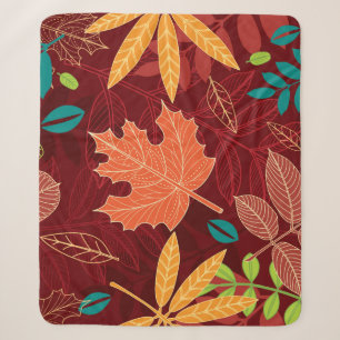 Blätter im Herbst: Nahtloses Naturmuster Sherpadecke