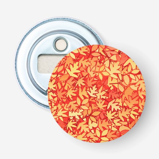 Blätter im Herbst, Orange und Gold Flaschenöffner (Vorderseite)