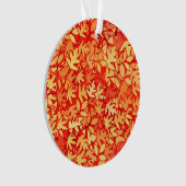Blätter im Herbst, Orange und Gold Ornament (Vorderseite)