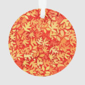 Blätter im Herbst, Orange und Gold Ornament (Rückseite)