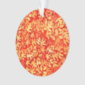 Blätter im Herbst, Orange und Gold Ornament (Vorderseite)