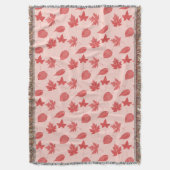 Blätter im Herbst - orange und rosa Decke (Vorderseite Vertikal)