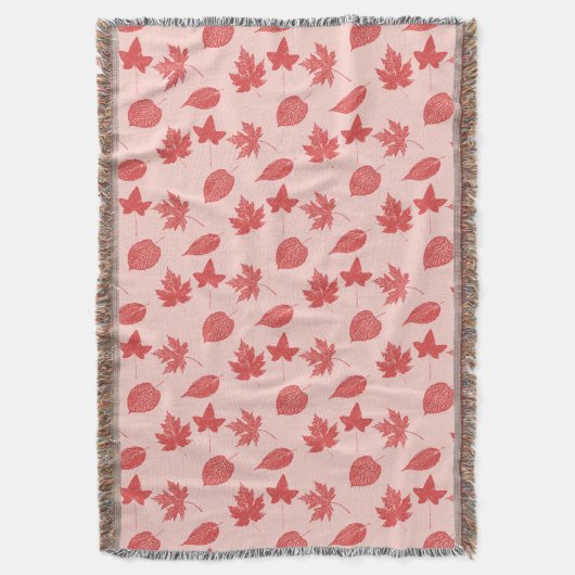 Blätter im Herbst - orange und rosa Decke (Vorderseite Vertikal)