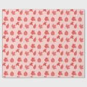 Blätter im Herbst - orange und rosa Geschenkpapier (Flach)