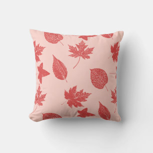 Blätter im Herbst - orange und rosa Kissen