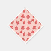 Blätter im Herbst - orange und rosa Serviette (Ecke)