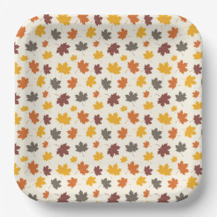 Blätter im Herbst Pappteller