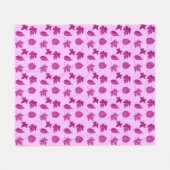 Blätter im Herbst - Pflaume und Orchideenrosa Fleecedecke (Vorderseite (Horizontal))