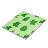 Blätter im Herbst - Smaragd und Limettengrün Fliese (Seite)