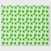 Blätter im Herbst - Smaragd und Limettengrün Geschenkpapier (Flach)