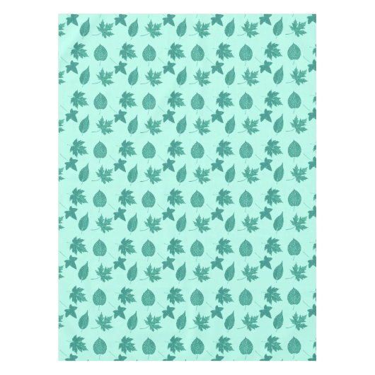 Blätter im Herbst - Türkis und Aqua Tischdecke (Vorderseite)