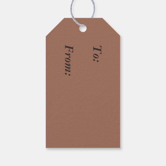 Blätter im Herbstmuster Geschenkanhänger (Rückseite)