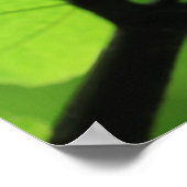 Blätter im Hintergrund drucken Poster (Ecke)
