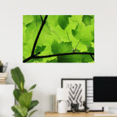 Blätter im Hintergrund drucken Poster (Heimbüro)