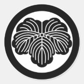 Blätter im Kreis Runder Aufkleber (Vorderseite)