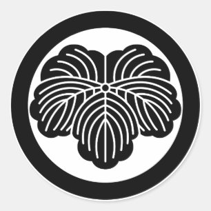 Blätter im Kreis Runder Aufkleber