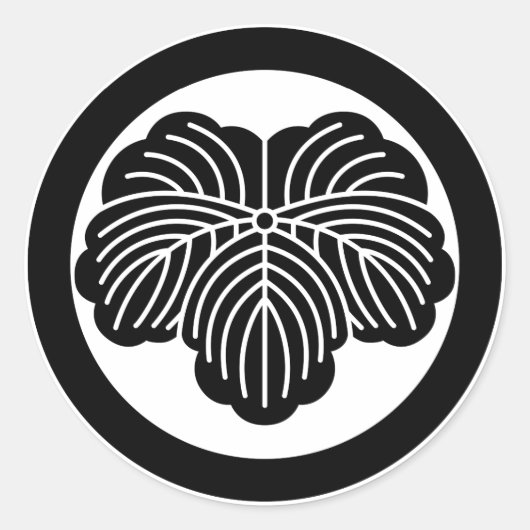 Blätter im Kreis Runder Aufkleber (Vorderseite)