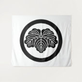 Blätter im Kreis Wandteppich (Vorderseite (Horizontal))