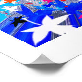 Blätter im Mondlicht Poster (Ecke)