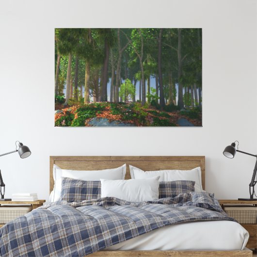 Blätter im Sommer Leinwand (Insitu (Schlafzimmer))