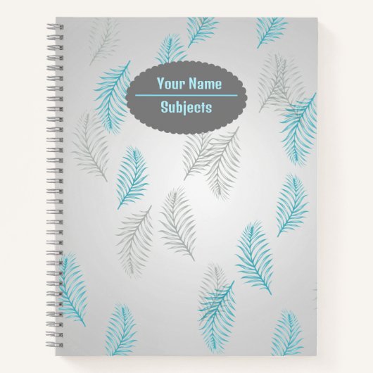 Blätter im Stile von Mustern Notizblock (Vorderseite)