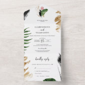 Blätter im tropischen Sommer mit UAWG All In One Einladung (Innen Boden)