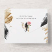 Blätter im tropischen Sommer mit UAWG All In One Einladung (Rückseite)