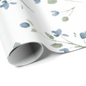 Blätter im Wasserfarbenstil Geschenkpapier (Rolleneckpunkt)