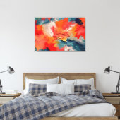 Blätter im Wind – Abstrakte Herbstbewegung Leinwanddruck (Insitu (Schlafzimmer))