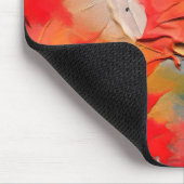 Blätter im Wind – Abstrakte Herbstbewegung Mousepad (Ecke)
