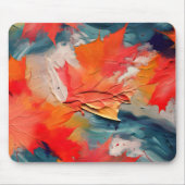 Blätter im Wind – Abstrakte Herbstbewegung Mousepad (Vorne)