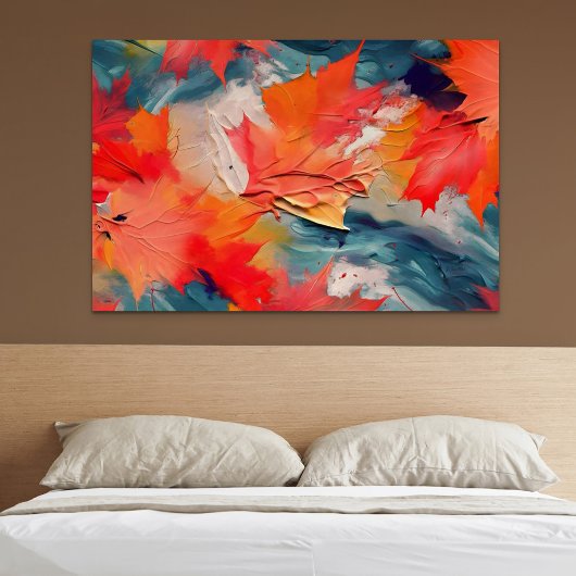 Blätter im Wind – Abstrakte Herbstbewegung Poster