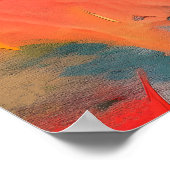 Blätter im Wind – Abstrakte Herbstbewegung Poster (Ecke)