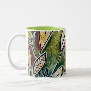 Blätter im Wind Zweifarbige Tasse