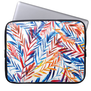 Blätter in Aquarellfarben nahtlos Laptopschutzhülle