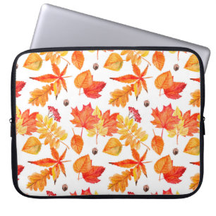 Blätter in Aquarellfarben nahtlos Laptopschutzhülle