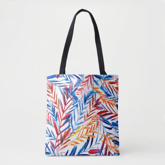 Blätter in Aquarellfarben nahtlos Tasche (Vorderseite)